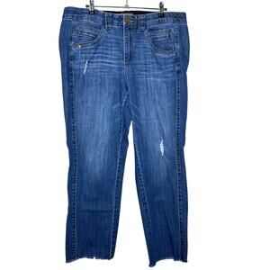 Democracy Ab Technology High Rise Straight Leg Jeans Dark Wash Stretch Sz 16W